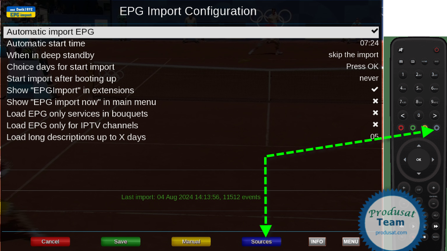 EPG in enigma2 how to configure