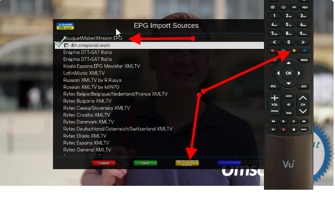 EPG enigma2 how to configure